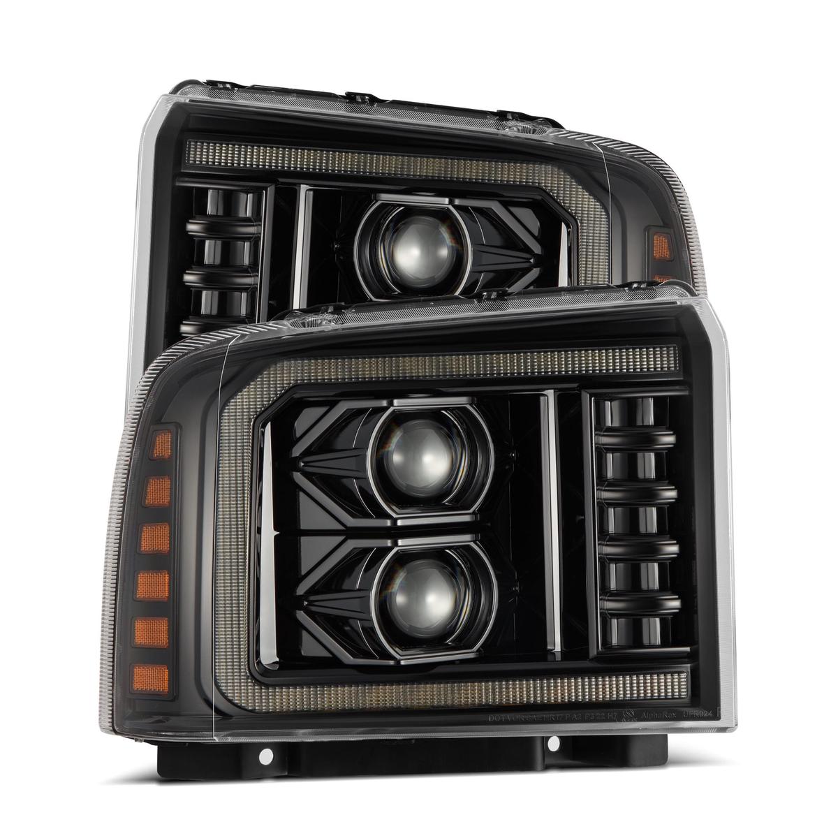 AlphaRex Projector Headlights Ford Super Duty (05-07) Pro Series - Sequential - Alpha-Black or Black
